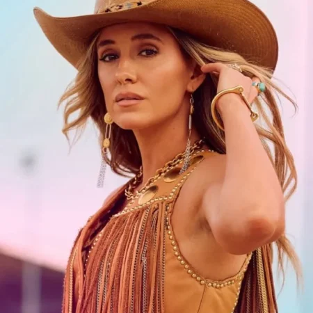 Railbird Festival 2025 Lainey Wilson Brown Fringe Vest Shop Now