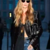 Rosie-Huntington-Whiteley-Khaite-Fashion-Show-Black-Leather-Jacket