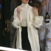 She Came to Me 2023 Anne Hathaway Off White Coat