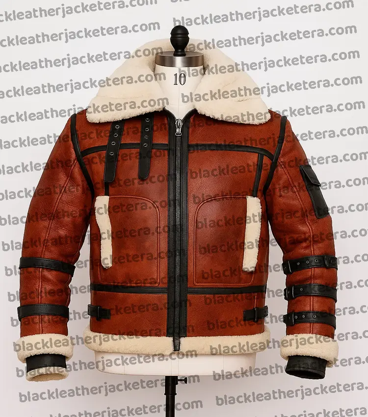 Sheepskin RAF Aviator B6 Waxed Bomber Shearling Jacket Sheepskin RAF Aviator B6 Waxed Bomber Shearling Jacket