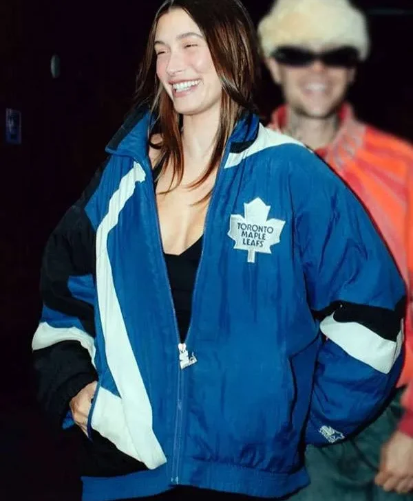Shop Toronto Maple Leafs Hailey Bieber Jacket