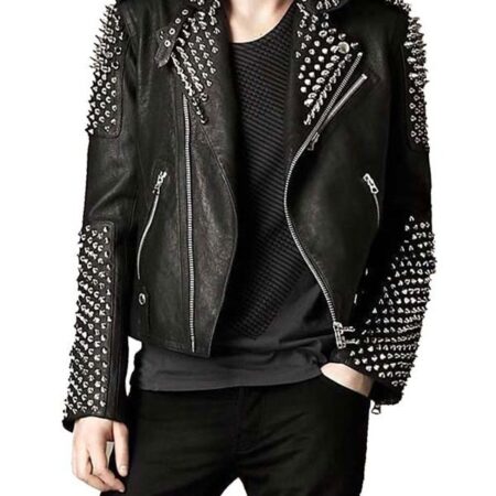 Spikes Studded Biker Leather Jacket