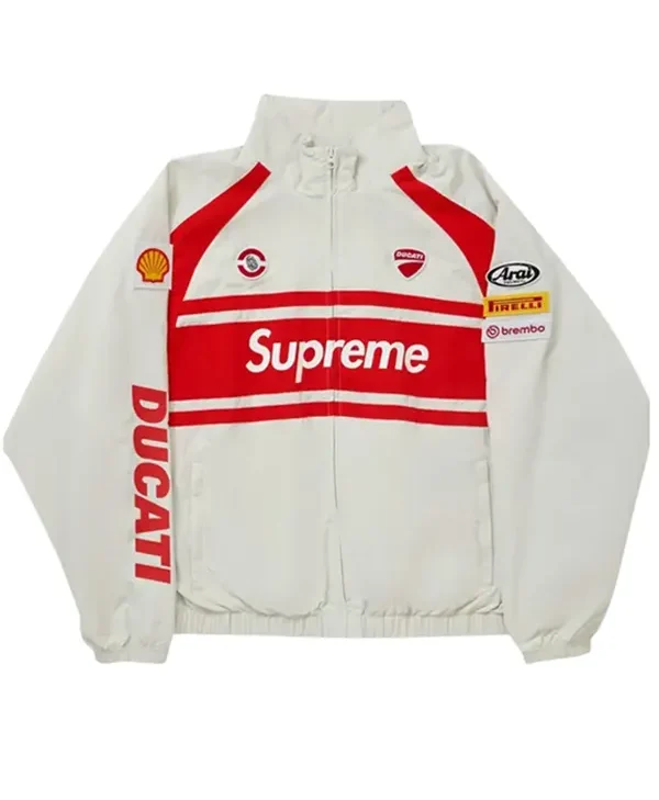 Supreme-Ducati-Unisex-White-Track-Jacket