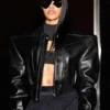 Teyana-Taylor-Event-2025-Black-Leather-Jacket