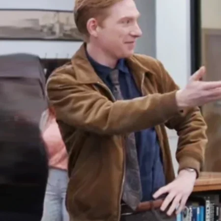 The Paper S01 Domhnall Gleeson Corduroy Bomber Jacket