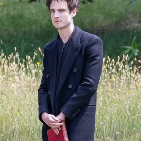 The Sandman S02 Tom Sturridge Black Wool Coat Side