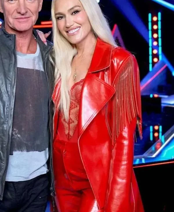 The-Voice-Season-26-Gwen-Stefani-Red-Leather-Blazer