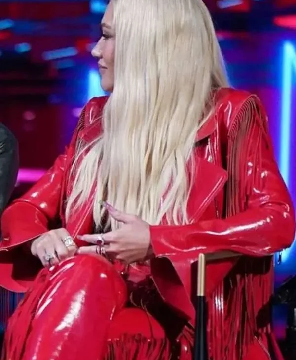 The-Voice-Season-26-Gwen-Stefani-Red-Leather-Blazer