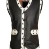 The Warriors Black Biker Leather Vest Costume