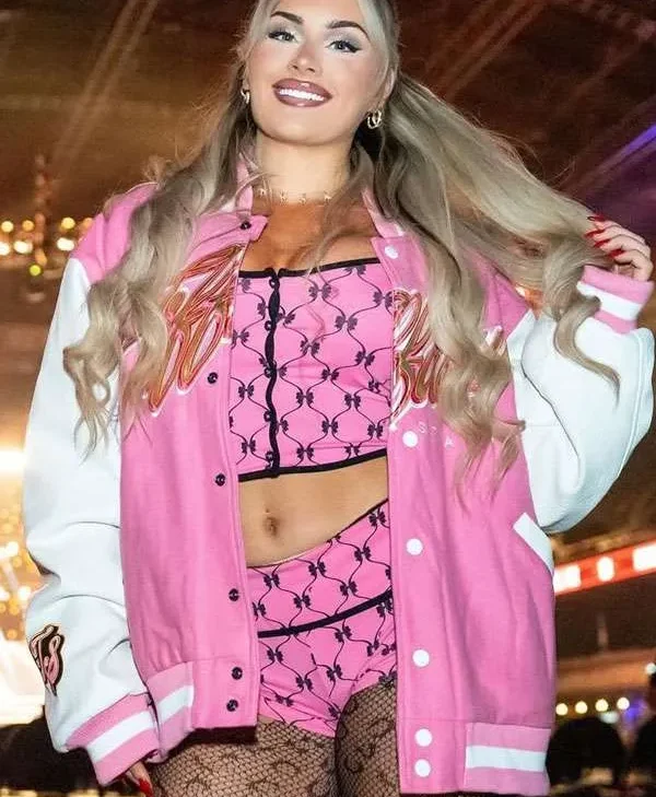Tiffy Time Tiffany Stratton Varsity Jacket