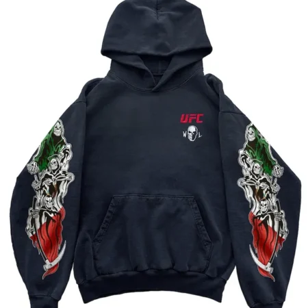 UFC-2025-Mexico-Three-Reapers-Black-Hoodie