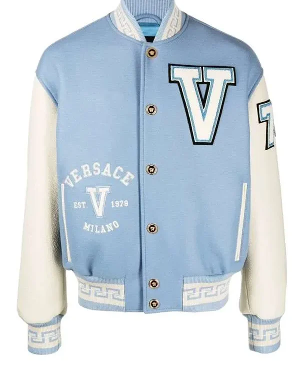 Unisex Versace Letterman Varsity Jacket