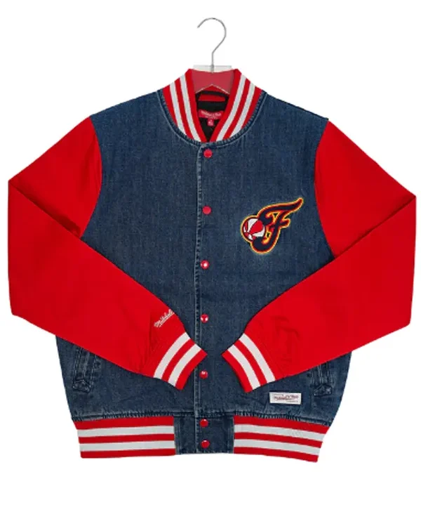 WNBA Indiana Fever Denim Varsity Jacket