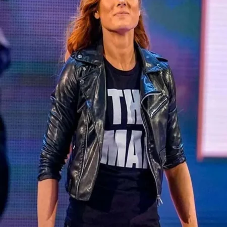 WWE Becky Lynch Biker Leather Jacket For Sale