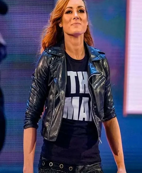 WWE Becky Lynch Biker Leather Jacket For Sale