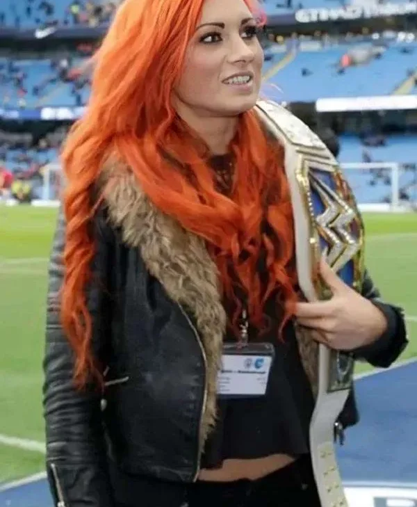 WWE Becky Lynch Shearling Leather Jacket