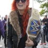 WWE Becky Lynch Shearling Leather Jacket For Sale
