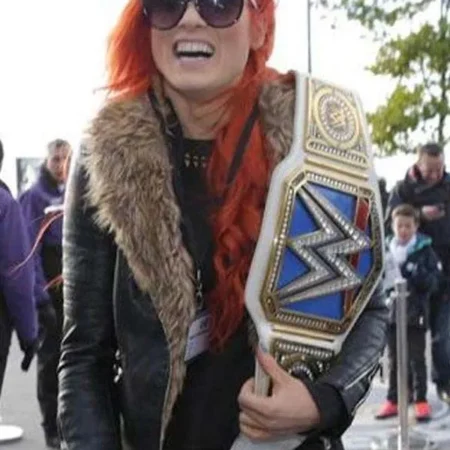 WWE Becky Lynch Shearling Leather Jacket For Sale
