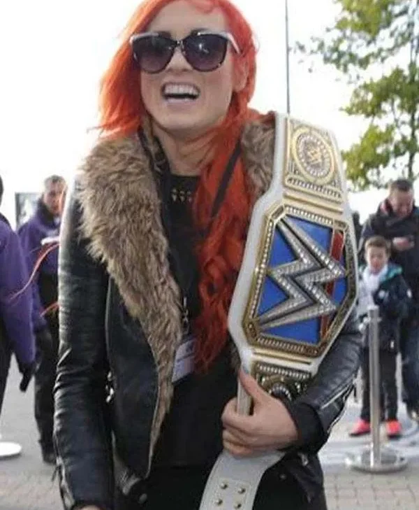 WWE Becky Lynch Shearling Leather Jacket For Sale