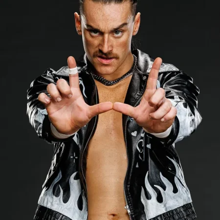 WWE NXT Uriah Connors Racing Leather Jacket