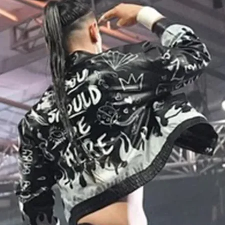 WWE NXT Uriah Connors Racing Leather Jacket Shop Now