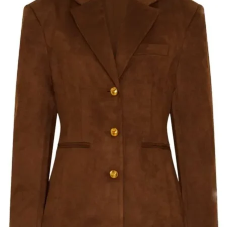 WWE Saturday Night Main Event Cathy Kelley Brown Suede Leather Blazer