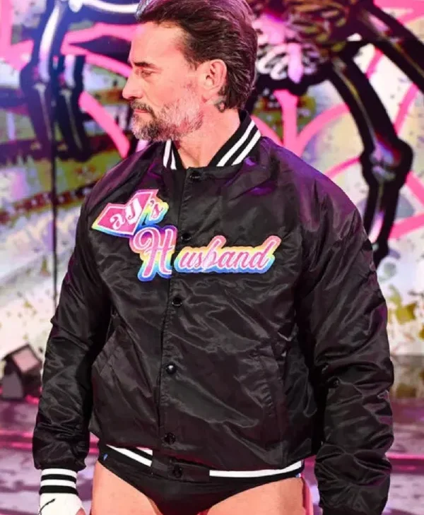 WWE Wrestlepalooza CM Punk AJ’s Husband Satin Jacket