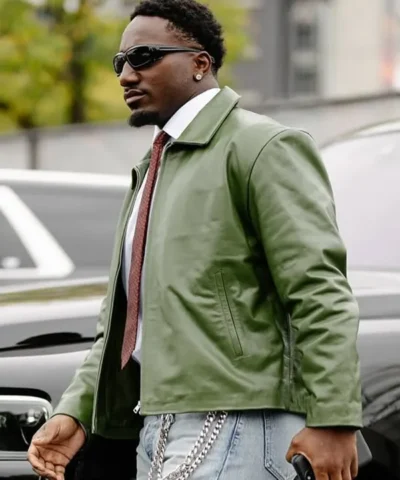 Washington-Commanders-Deebo-Samuel-Sr.-Green-Leather-Jacket
