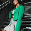 World-Wrestling-Entertainment-Smackdown-2025-Kiana-James-Green-Cropped-Jacket