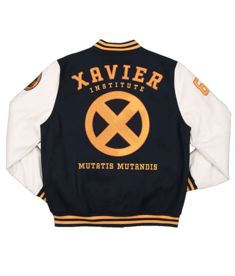 Xavier Institute Black and White Varsity Jacket For Sale
