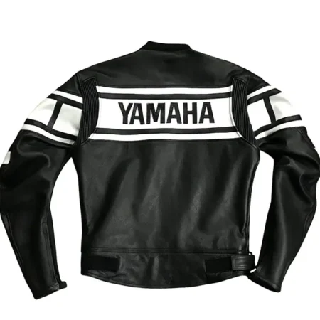 Yamaha Motorcycle Black Leather Jacket For Sale
