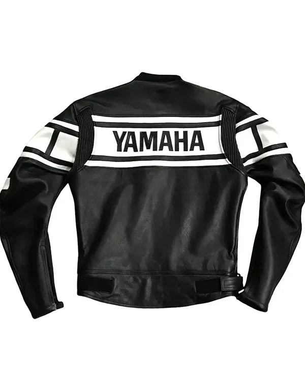 Yamaha Motorcycle Black Leather Jacket For Sale