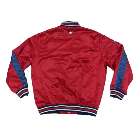 anaheim angels red and navy satin jacket