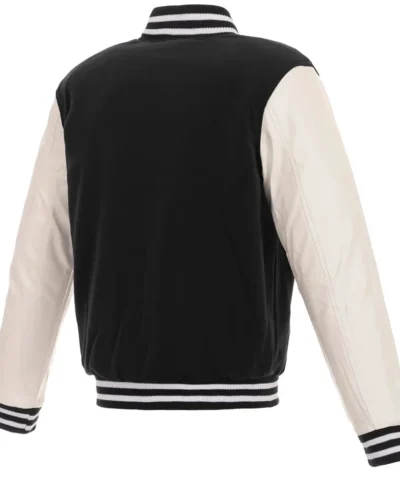 black white jacksonville jaguars two tone varsity jacket