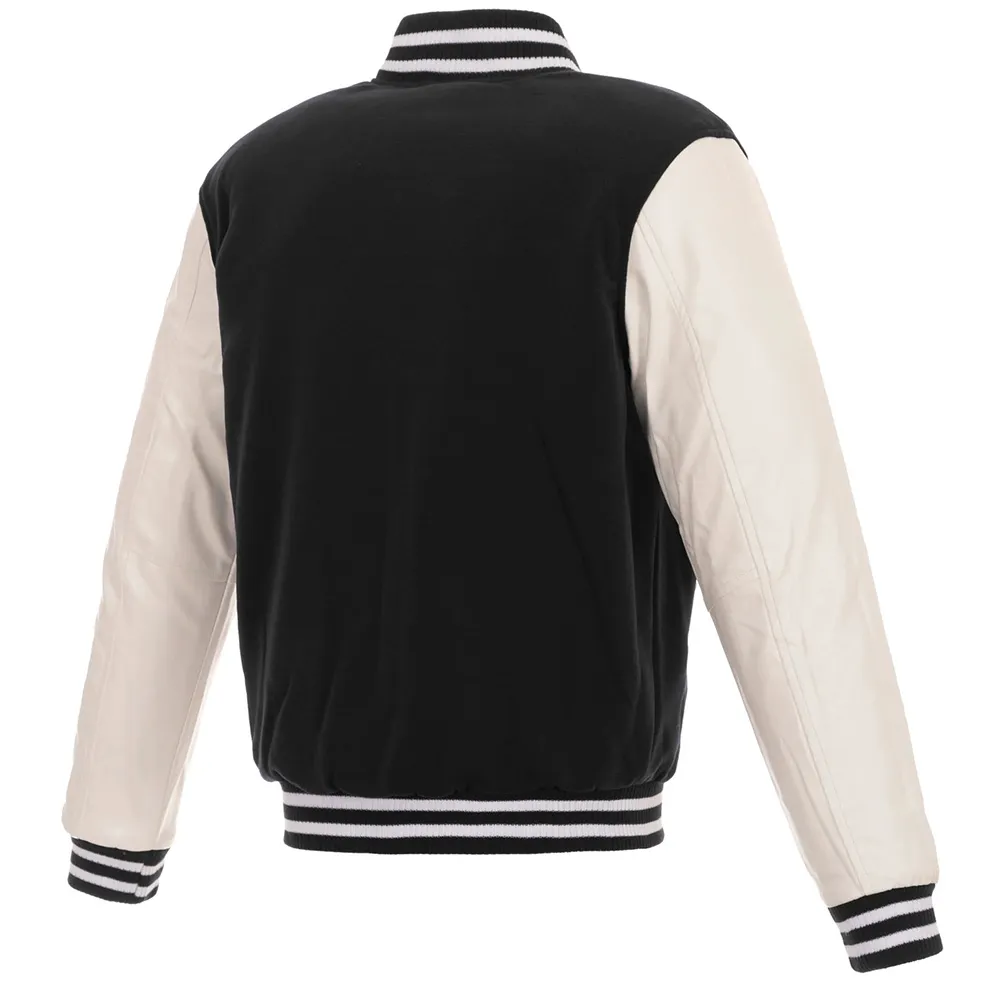 black white jacksonville jaguars two tone varsity jacket black white jacksonville jaguars two tone varsity jacket