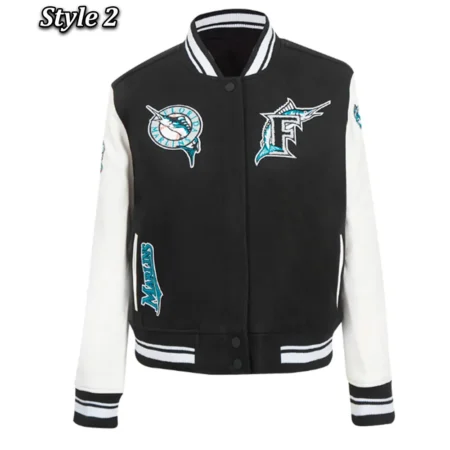 Retro Classic Rib Florida Marlins Varsity Jacket