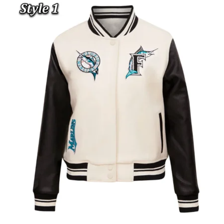 Retro Classic Rib Florida Marlins Varsity Jacket