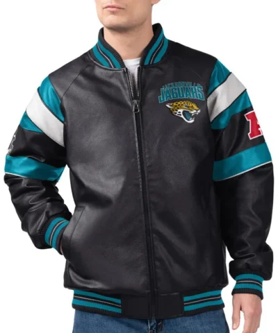 g iii jacksonville jaguars varsity leather jacket