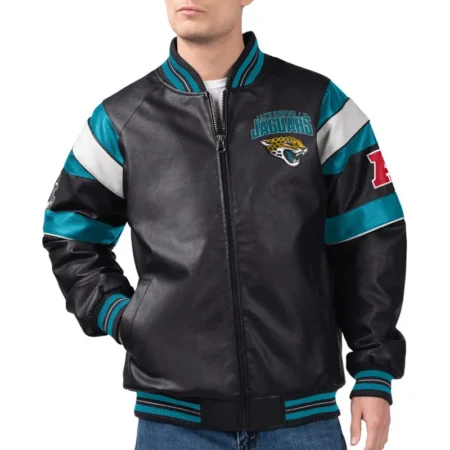 g iii jacksonville jaguars varsity leather jacket
