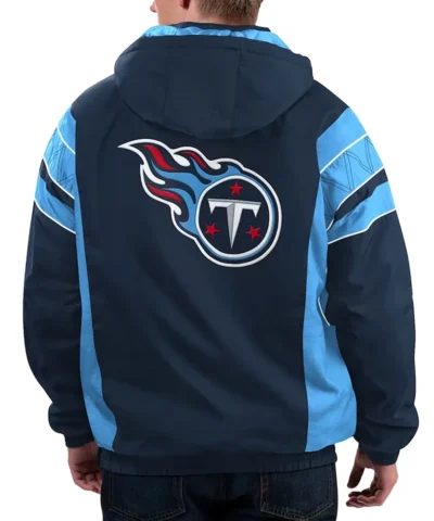home team tennessee titans half zip hoodie jacket