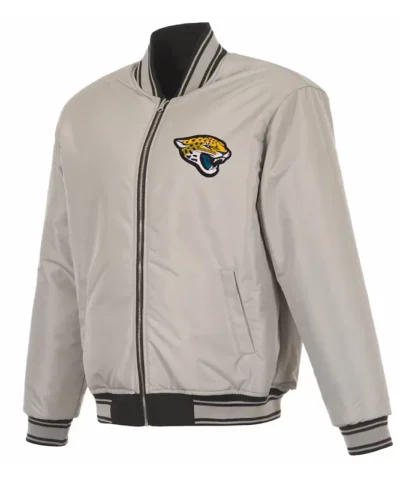 jacksonville jaguars full zip reversible flight jacket