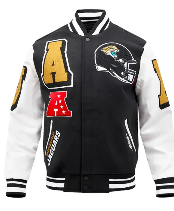 jacksonville jaguars mashup varsity jacket