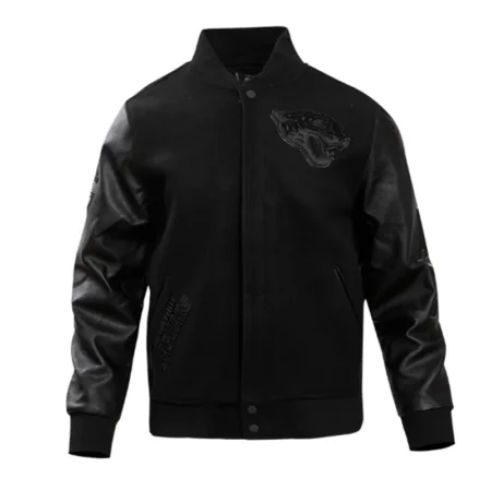 jacksonville jaguars triple black varsity jacket