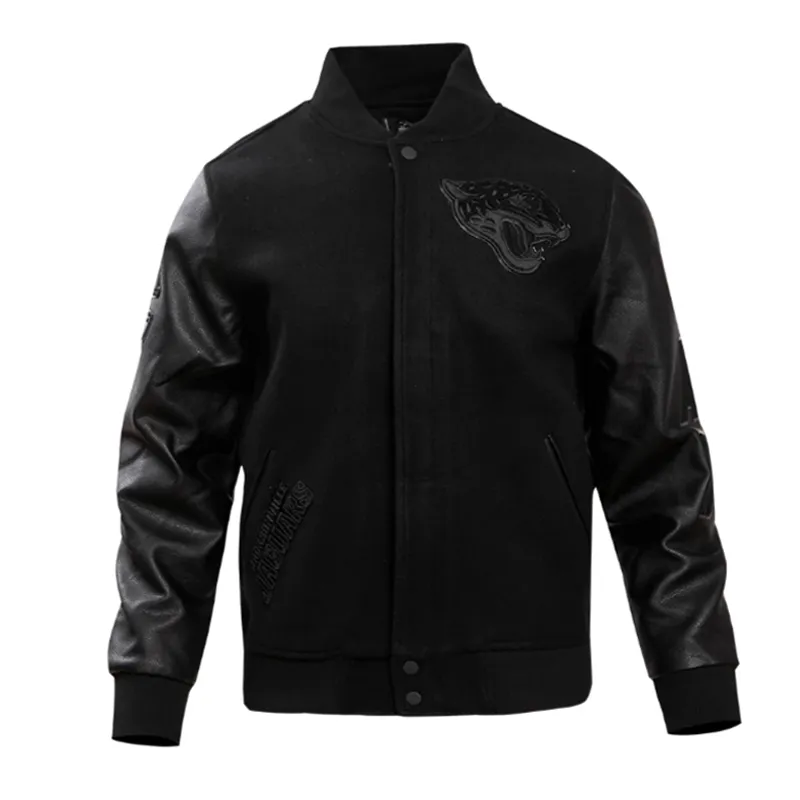 jacksonville jaguars triple black varsity jacket jacksonville jaguars triple black varsity jacket