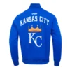kansas city royals current logo game day double knit royal full snap jacket