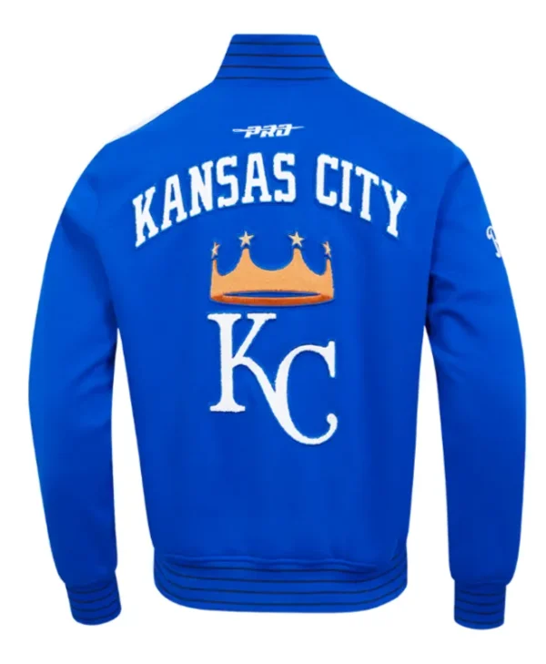 kansas city royals current logo game day double knit royal full snap jacket