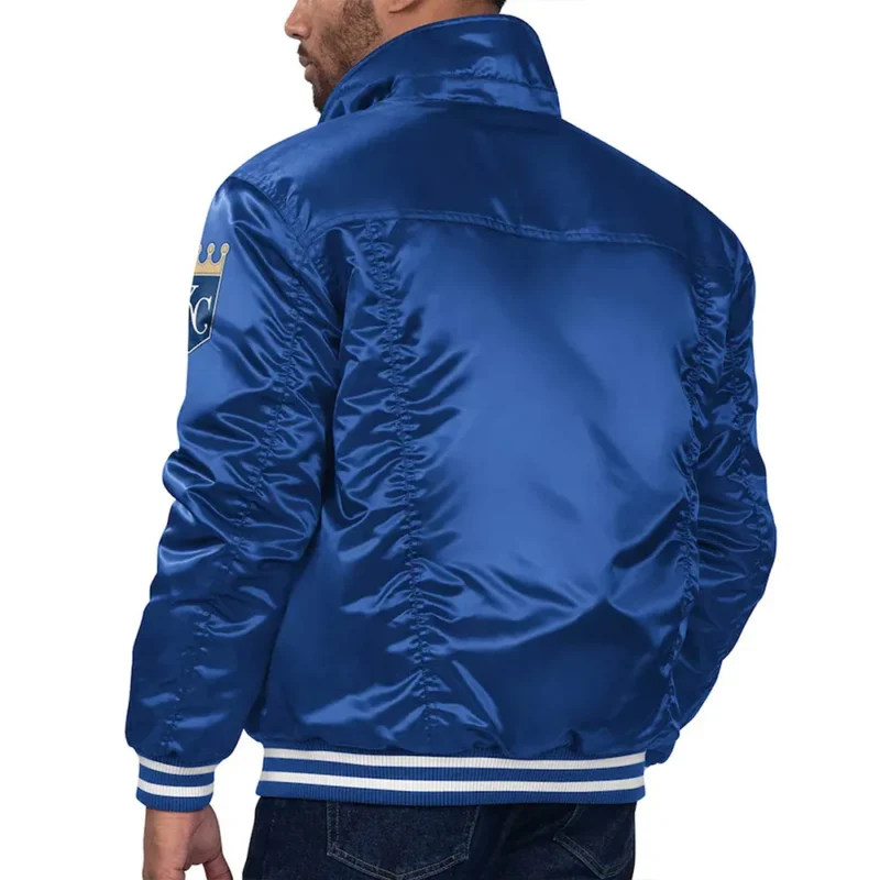 kansas city royals royal silver tab trucker jacket