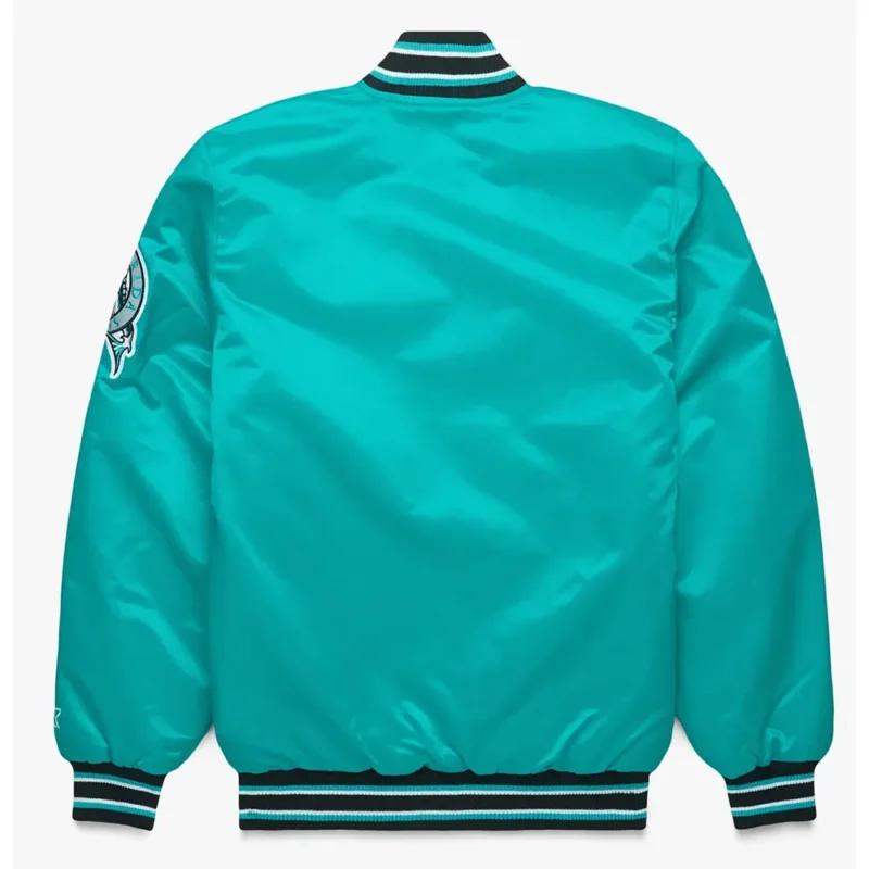miami marlins classic teal satin jacket