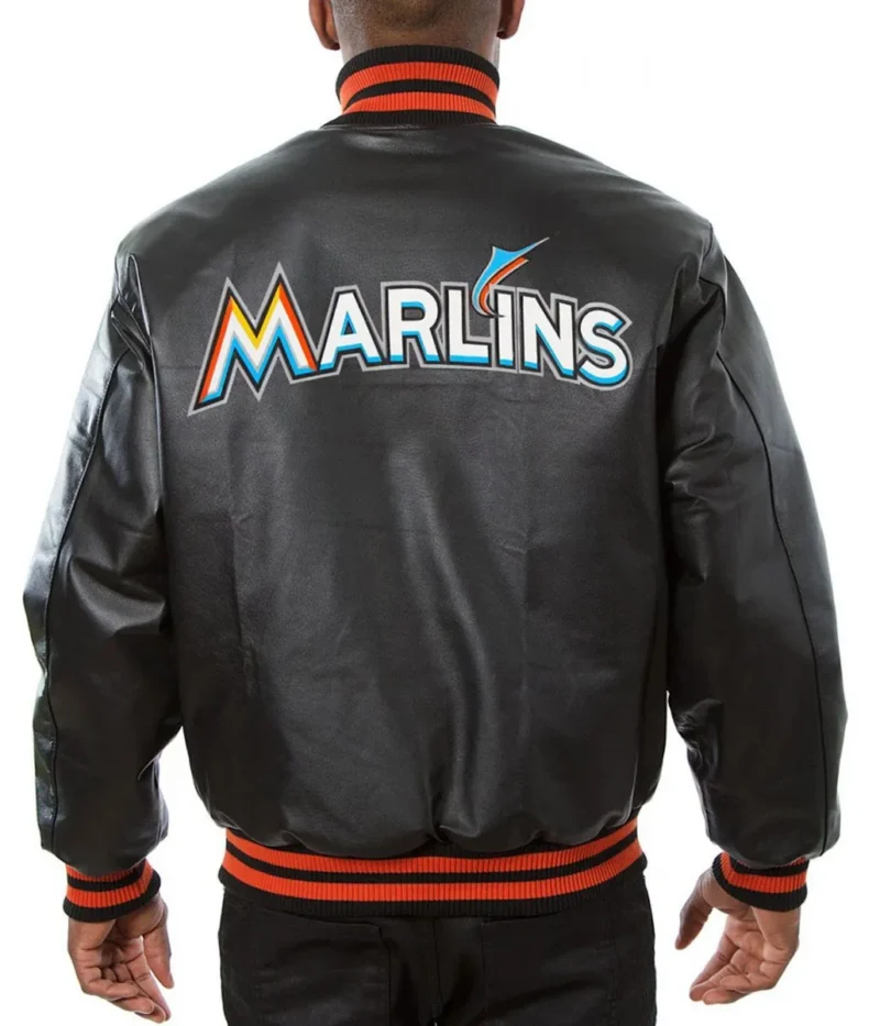 miami marlins varsity black leather jacket scaled