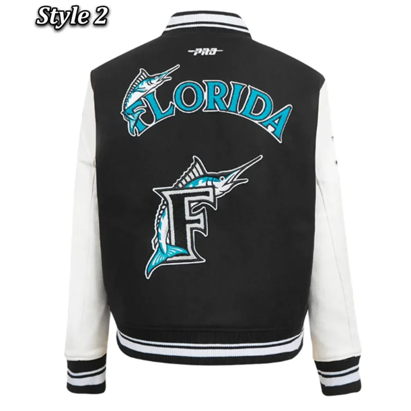 Retro Classic Rib Florida Marlins Varsity Jacket